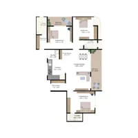 BHC Signis Balewadi 3 BHK Floor Plan Image